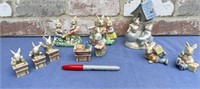 GROUP OF CERAMIC BUNNY FIGURINES