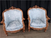 BEAUTIFUL PAIR OF FRENCH PARLOR CHAIRS
