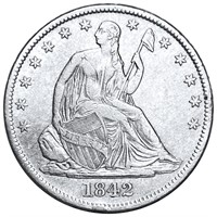 1842-O Seated Half Dollar NEARLY UNCIRCULATED