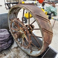 Wood/Steel Implement Wheel 9"W x 37"H