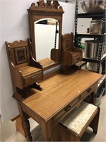Antique Makeup dresser and stool