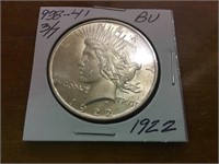 1922 BU PEACE DOLLAR