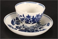 18th Century Dr. Wall Worcester Blue and White Tea