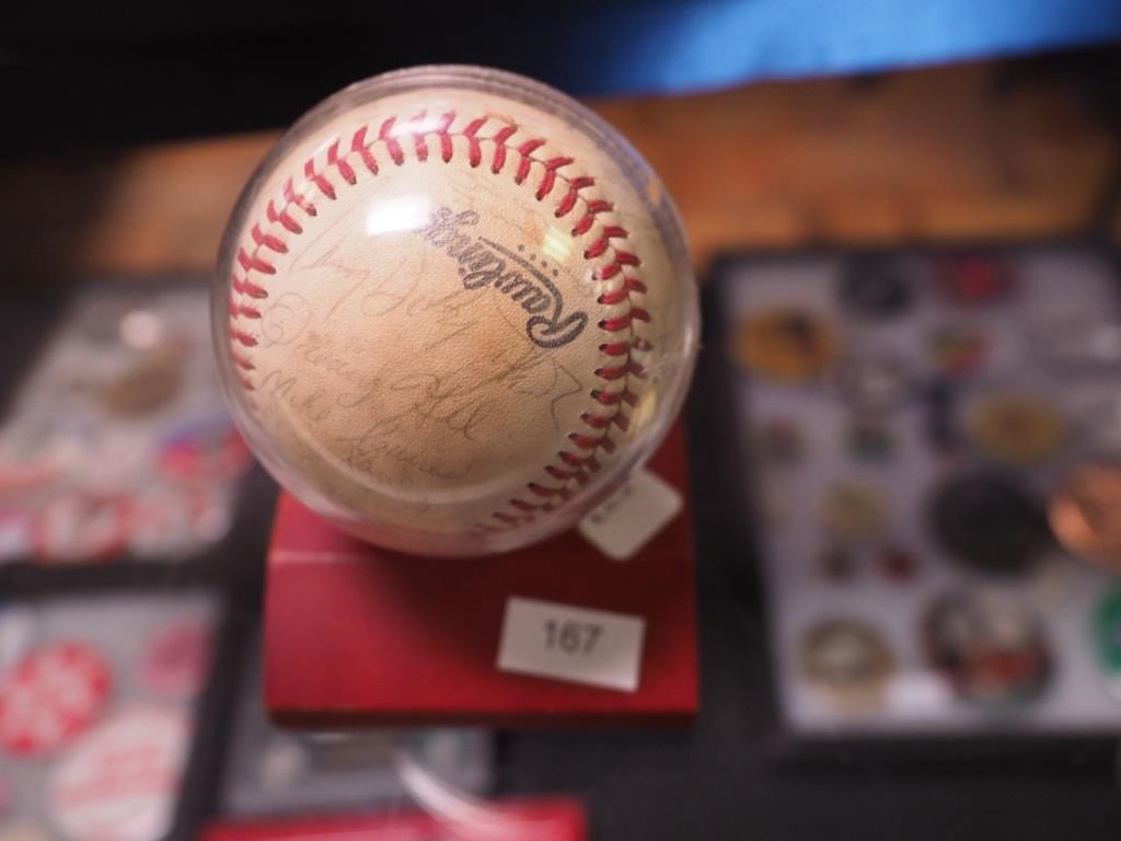 Official League baseball with 30 signatures