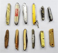 (12) VINTAGE POCKET KNIVES - MIXED LOT