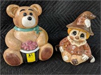 Bear Cookie Jar & Scarecrow Cookie Jar