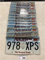 (13) Arkansas License Plates