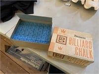 box of billliard chalk, 64pc