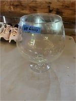 W.V. GLASS large glass 6 1/2 dia.x 11 high