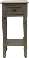 DECOR THERAPY END TABLE, EASED EDGE GRAY, 33.6 X