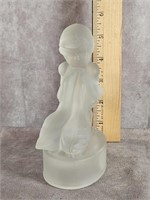 HOLLOW FROSTED HUMMEL GIRL FIGURINE 5.5"