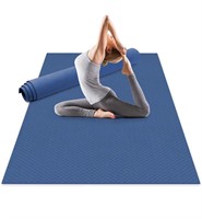 NEW $62 (6'x4') Blue Yoga Mat