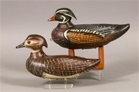 Carl Christiansen Pair of Wood Duck Decoys,