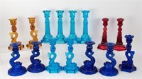 Assorted 20th C. Pressed Glass Candlesticks
