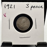 1921 SILVER 3 PENCE