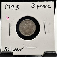 1943 SILVER 3 PENCE
