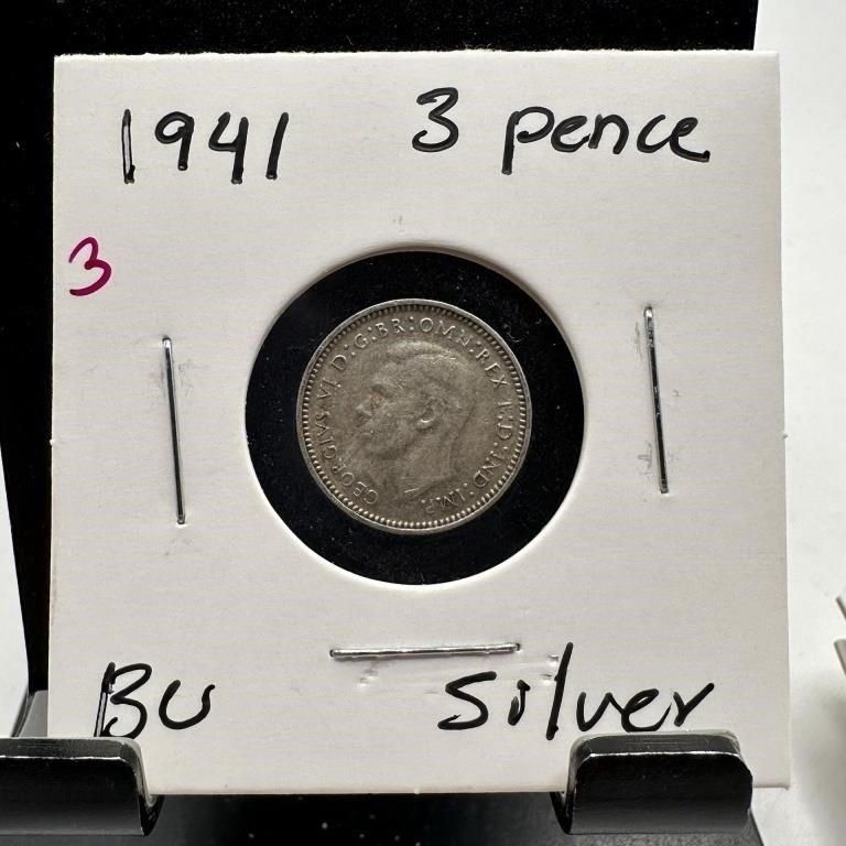 1941 SILVER 3 PENCE