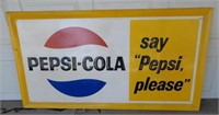 1969 PEPSI-COLA  SAY "PEPSI, PLEASE" SST SIGN
