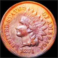 1874 Indian Head Penny XF+