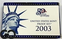 2003 US Mint Proof Set, Box & CoA Included