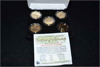 (5) 2003 State Quarters 24kt Gold Plated
