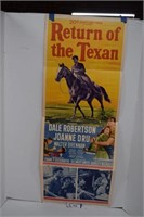 Vintage Movie Poster "Return of the Texan" 1952