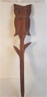 Wooden Owl Stake - 18.75" tall
