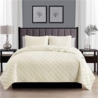 Oversize Lightweight Quilt Set King/Cal Ivory $72