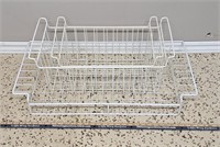 3 White Wire Basket Trays