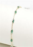 17R- 14k gold emerald 2.50ct bracelet -$1,800