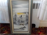 Modern canvas picture winter scene