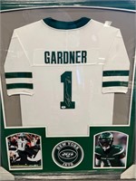 Sauce Gardner Jets Signed FRAMED Jersey 5Star