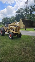 Case 430 gas with loader& 6' rock rake runs and