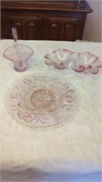 PIECES OF PINK DEPRESSION GLASS