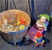 Basket of Mixed Toys