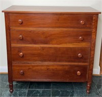 Vintage Solid Cherry 4-Drawer Chest of Drawers,