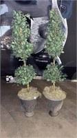 Pair of 6 ‘  faux topiaries