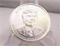 One Troy Ounce .999 Fine Silver Donald J. Trump