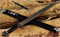 MDM_Battle Sword Real - Damascus Viking Sword,