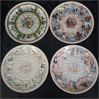 Four Wedgwood 1980s calendar plates