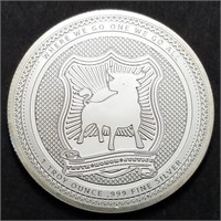 SGT Report 1 Ounce Bull Logo .999 Silver Round