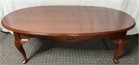 Vintage Solid Cherry Coffee Table w/ Queen Anne