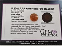 5.20ct AAA American Fire Opal (N)