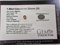 1.00ct Cinnamon Zircon (H)