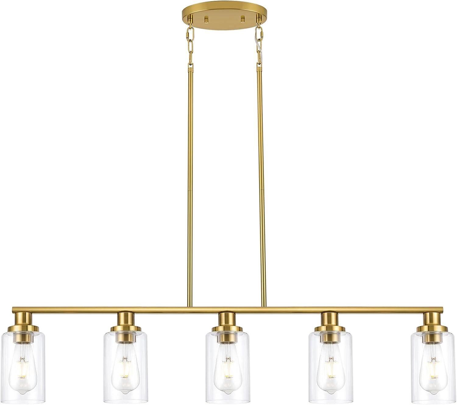 $134  5-Light Gold Kitchen Island Lighting Fixture