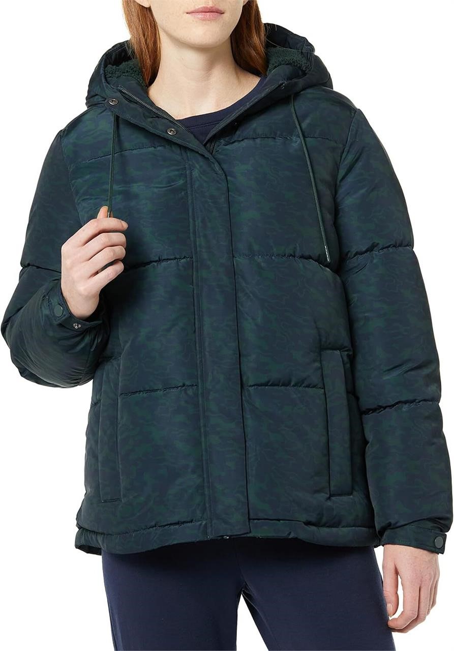 Women Sherpa Lined Hooded Puffer Jacket 4XL Plus