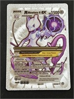 M Mewtwo X EX Silver Foil Pokémon Card