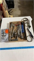 Door knob NIB, hand tools, 2” hitch ball