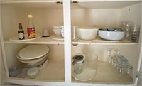 Dishes & Contents of Upper Kitchen Cabinets