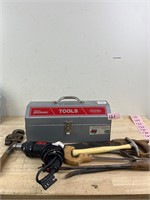 Tool Lot with Tool Box and Power Drill